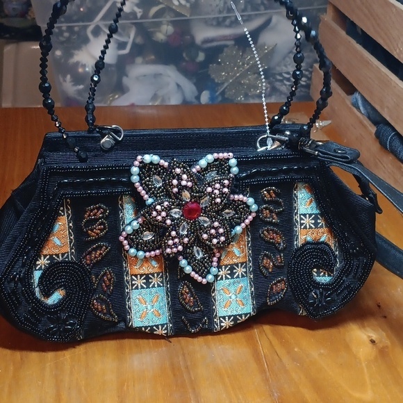 Vintage style beaded handbag - Picture 1 of 9